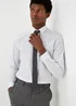 Taylor & Wright White & Grey Stripe Slim Fit Shirt & Tie - 15 Collar Image 3