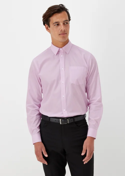 Taylor & Wright 2 Pack Pink & Grey Easy Care Regular Fit Shirts - 15 Collar Image 2
