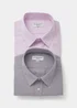 Taylor & Wright 2 Pack Pink & Grey Easy Care Regular Fit Shirts - 15 Collar Image 1