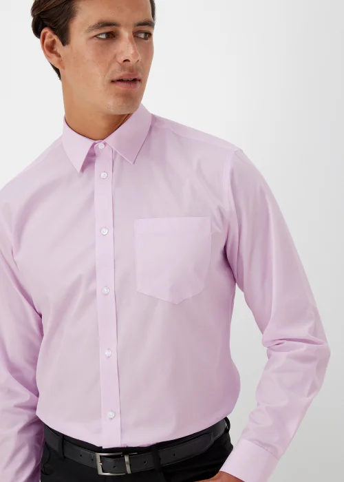 Taylor & Wright 2 Pack Pink & Grey Easy Care Regular Fit Shirts - 15 Collar Image 4