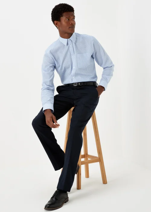 Taylor & Wright 2 Pack White & Blue Regular Fit Shirts - 15.5 Collar Image 4