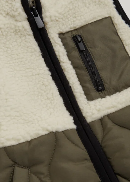 Boys Khaki Borg Gilet (9mths-6yrs) - 9-12 months Image 2