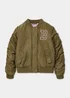 Girls Khaki Bomber Jacket (4-15yrs) - Age 7 Years Image 1