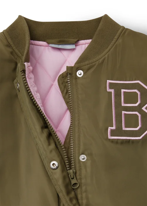Girls Khaki Bomber Jacket (4-15yrs) - Age 7 Years Image 2