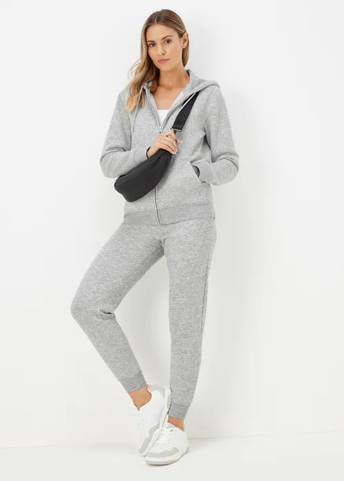 Grey Zip Up Hoodie - S Image 4
