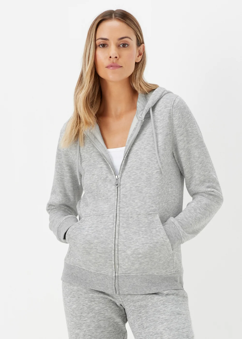 Grey Zip Up Hoodie - S Image 1