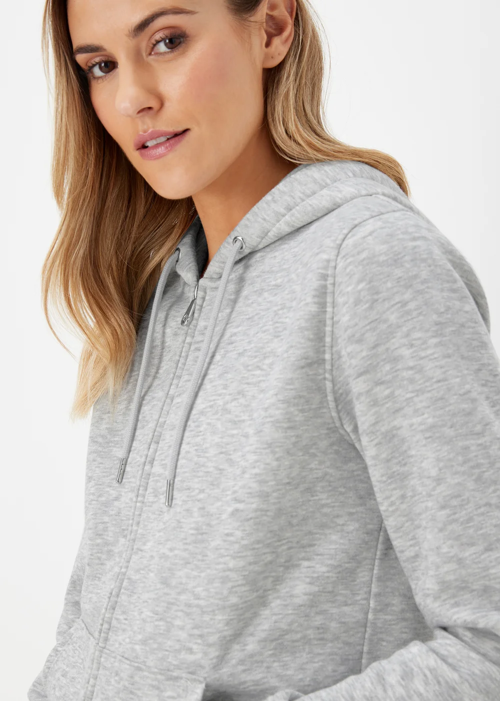 Grey Zip Up Hoodie - S Image 3