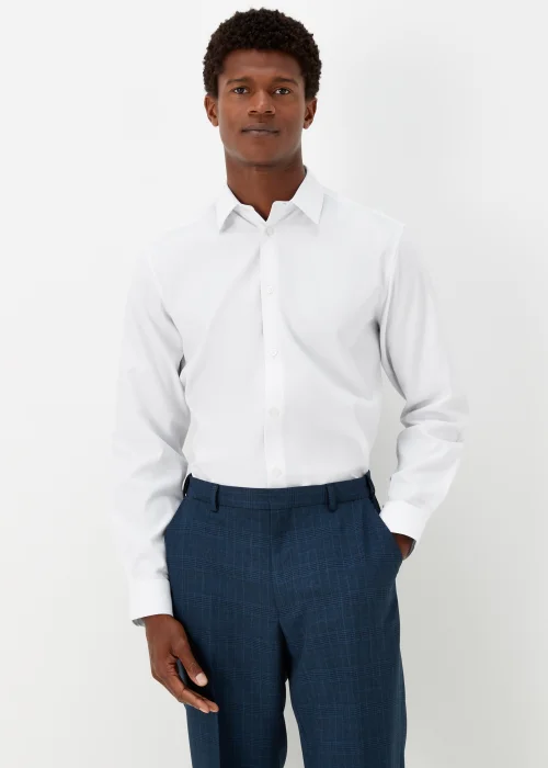 Taylor & Wright White Textured Regular Fit Shirt - 15.5 Collar Image 1