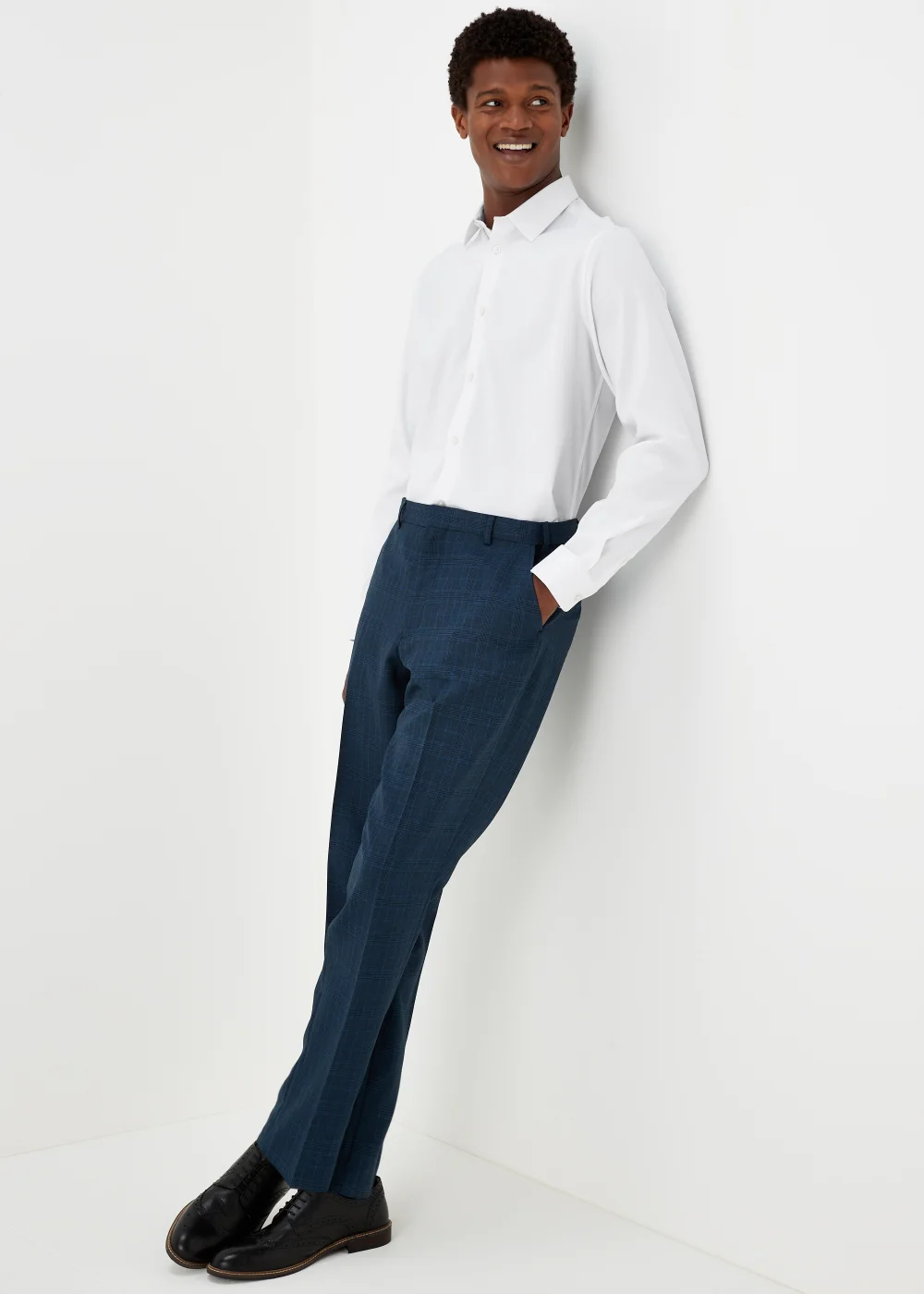 Taylor & Wright White Textured Regular Fit Shirt - 15.5 Collar Image 4