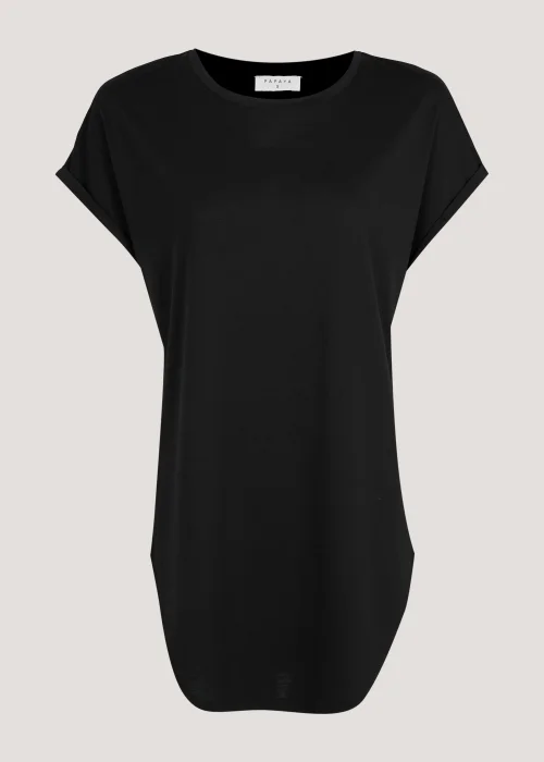 Black Longline T-Shirt - Small Image 5