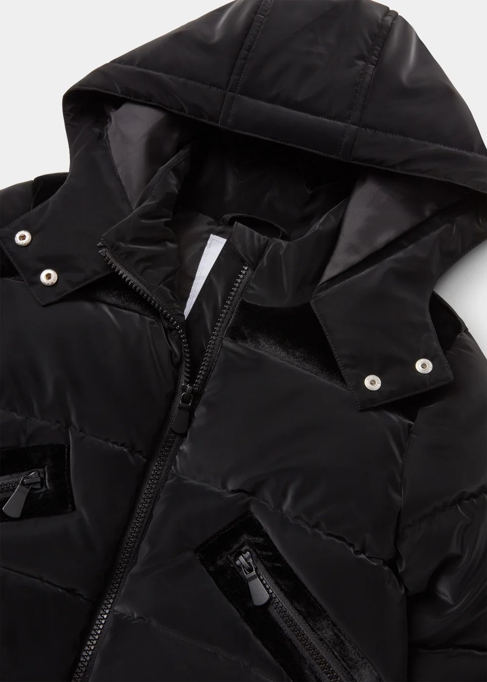 Girls Black Short Padded Coat (7-15yrs) - 10 Yrs Image 2