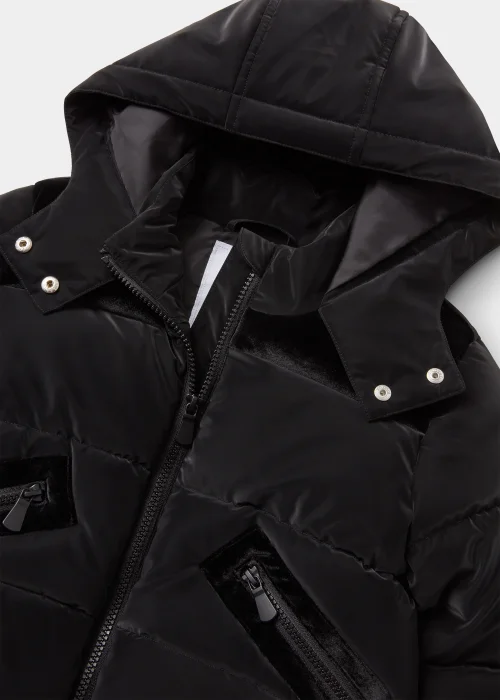 Girls Black Short Padded Coat (7-15yrs) - 10 Yrs Image 2
