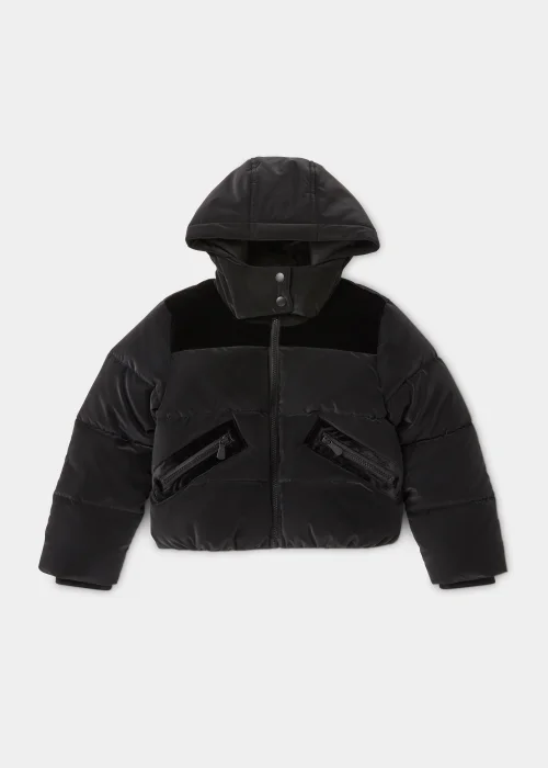 Girls Black Short Padded Coat (7-15yrs) - 10 Yrs Image 1