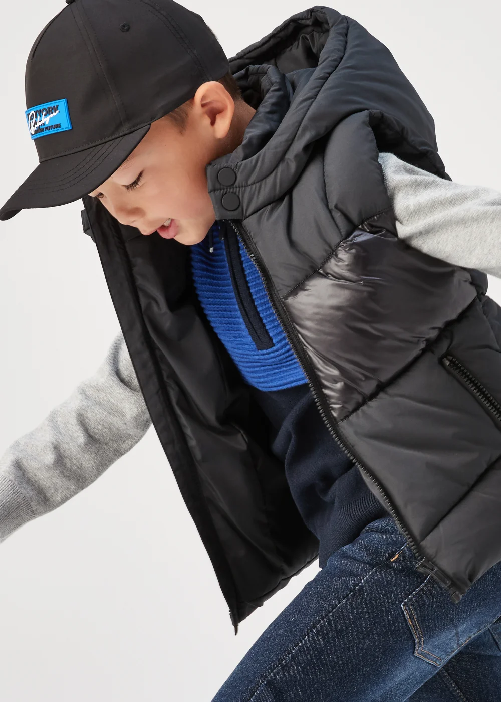 Boys Colour Block Ottoman Half Zip Long Sleeve Polo Shirt (4-13yrs) - 7 Yrs Image 3
