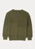Boys Khaki Ribbed Crewneck Jumper (4-13yrs) - Age 4 Years Image 5