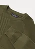 Boys Khaki Ribbed Crewneck Jumper (4-13yrs) - Age 4 Years Image 6