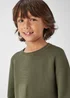 Boys Khaki Ribbed Crewneck Jumper (4-13yrs) - Age 4 Years Image 3