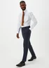 Taylor & Wright Navy Check Slim Fit Trousers - 30 Waist 29 Leg Image 1
