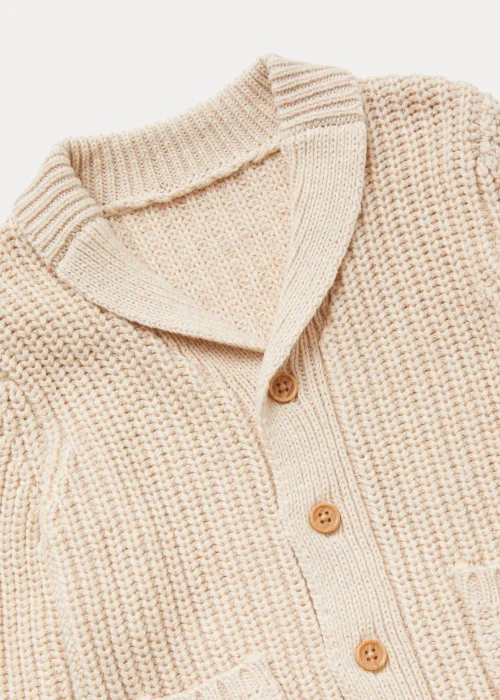 Baby Stone Fisherman Ribbed Cardigan (Newoborn-23mths) - 0-3 months Image 2