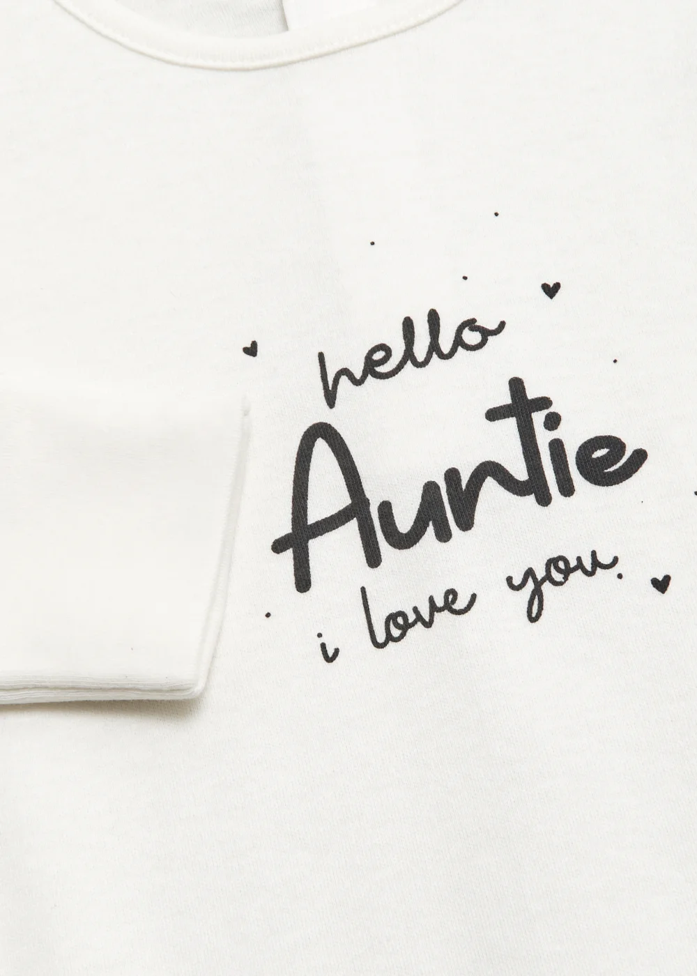 Baby Cream Auntie Sleepsuit (Tiny Baby-18mths) - Tiny Baby Image 2