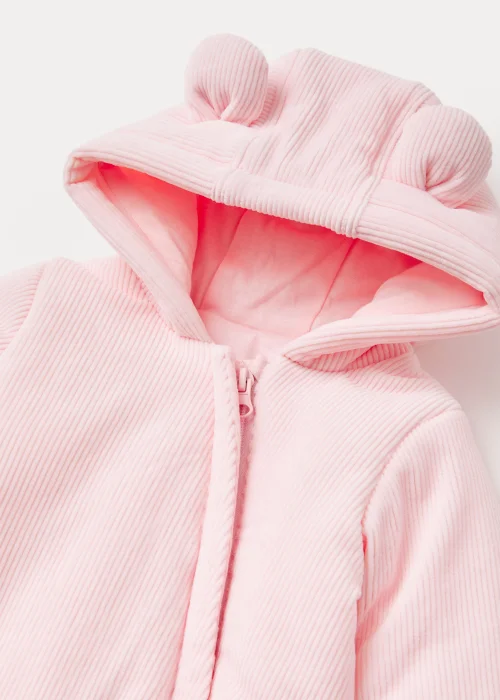 Baby Pink Velour Snowsuit (Newborn-18mths) - 0-3 months Image 2