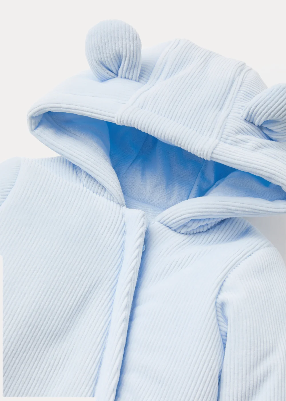 Baby Blue Velour Snowsuit (Newborn-18mths) - 0-3 months Image 2