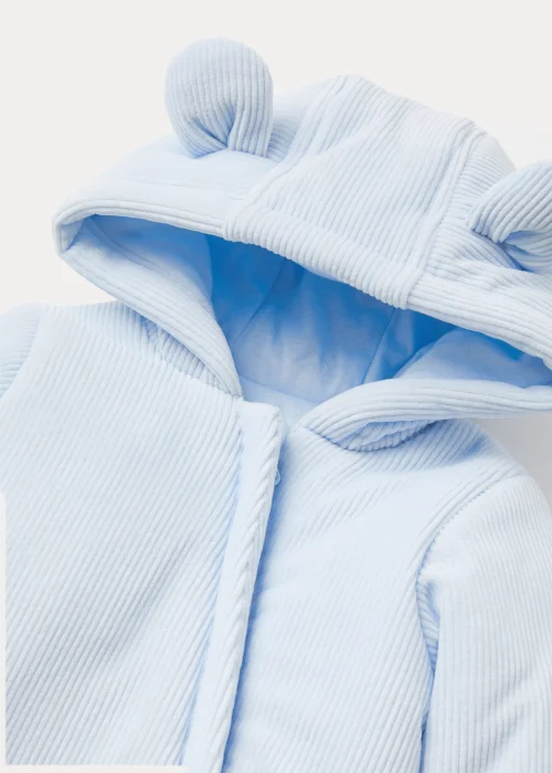 Baby Blue Velour Snowsuit (Newborn-18mths) - 0-3 months Image 2