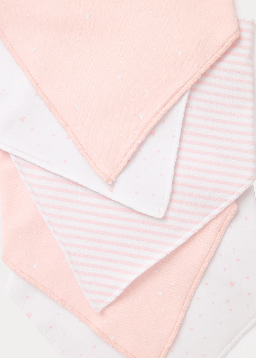5 Pack Pink Bandana Bibs - One Size Image 2