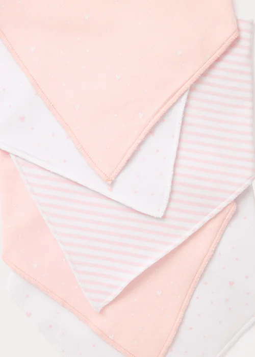5 Pack Pink Bandana Bibs - One Size Image 2