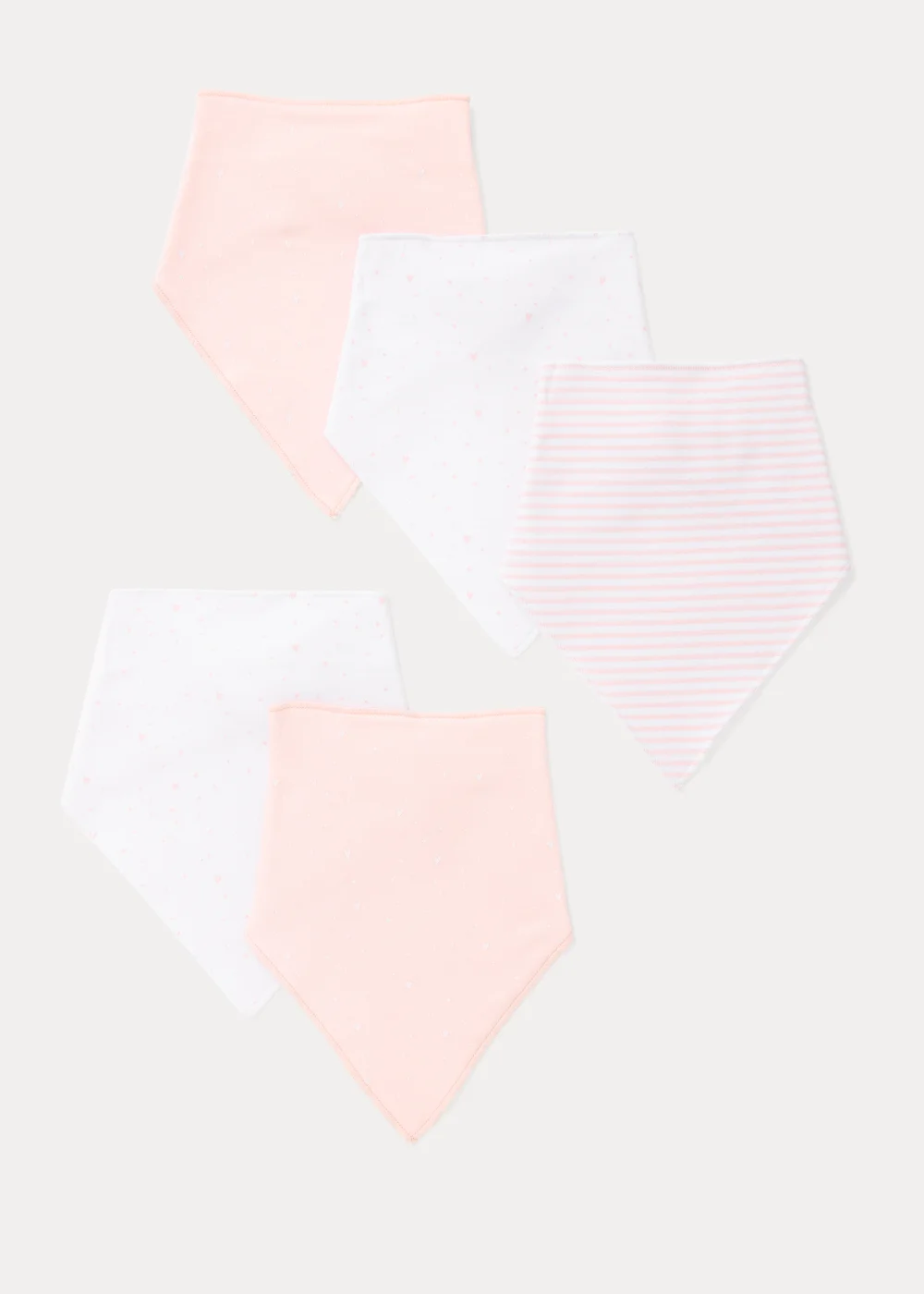5 Pack Pink Bandana Bibs - One Size Image 1
