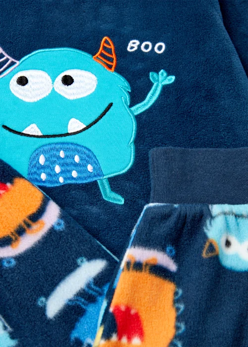 Boys Blue Monsters Microfleece Bundle Pyjama Set (9mths-5yrs) - Age 18 - 23 Months Image 2