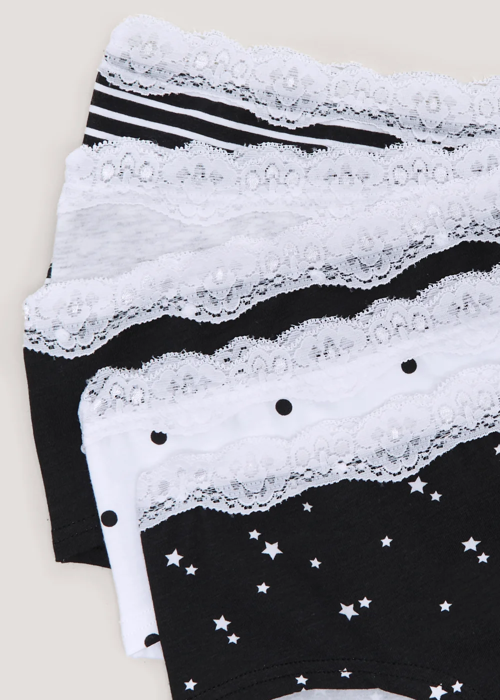 Girls 5 Pack Hipster Short Knickers (6-13yrs) - Age 6 - 7 Years Image 2