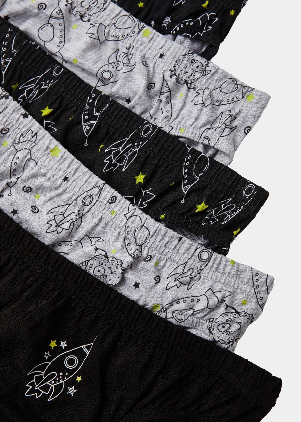 Boys 5 Pack Multicoloured Space Briefs (2-9yrs) - Age 2 - 3 Years Image 2