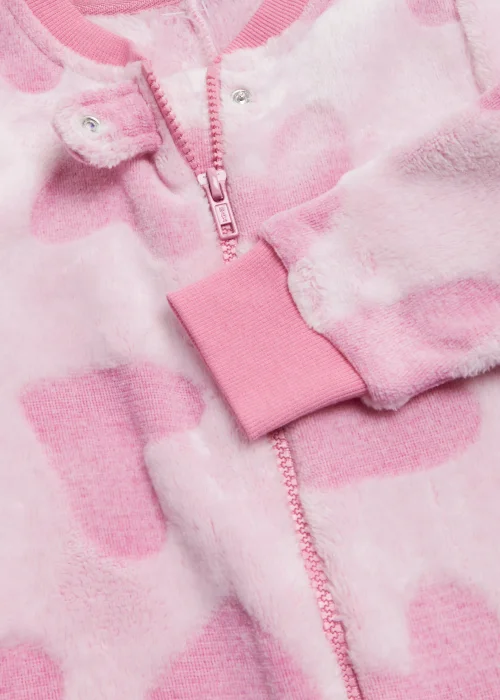 Girls Pink Love Heart Embossed Onesie (9mths-5yrs) - Age 9 - 12 Months Image 2