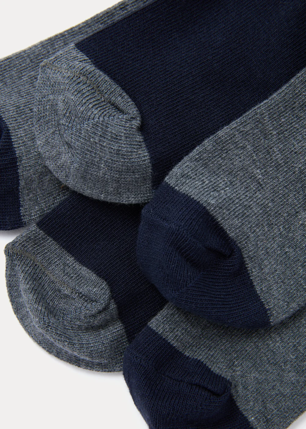 Kids 5 Pack Navy Heel & Toe Socks (Younger 6-Older 6.5) - Sizes 4-6.5 Image 2