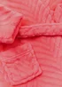 Girls Neon Pink Chevron Faux Fur Dressing Gown (9mths-11yrs) - Age 9 - 12 Months Image 2