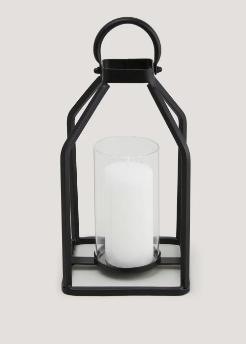 Large Black Metal Lantern (15cm x 28cm) Image 1
