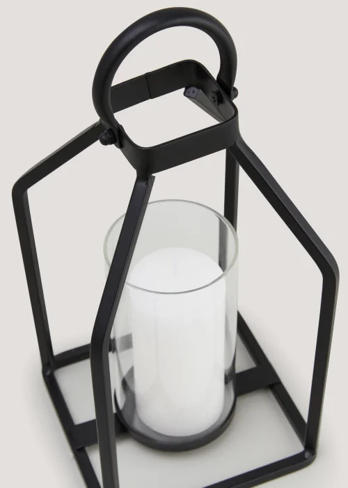Large Black Metal Lantern (15cm x 28cm) Image 2