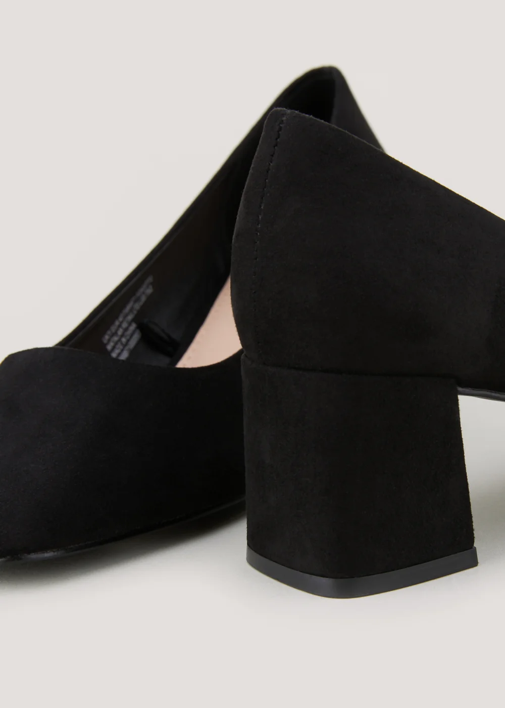 Black Square Toe Block Heels - Size 3 Image 2