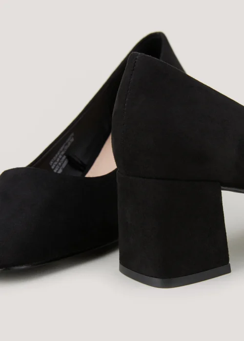 Black Square Toe Block Heels - Size 3 Image 2