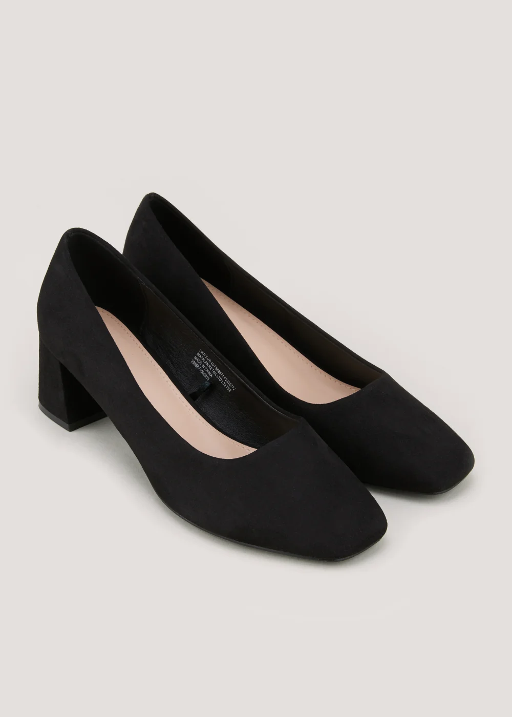 Black Square Toe Block Heels - Size 3 Image 1