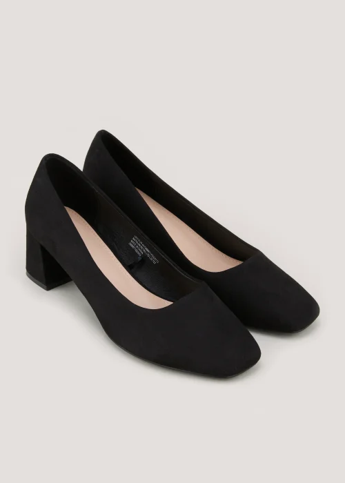 Black Square Toe Block Heels - Size 3 Image 1