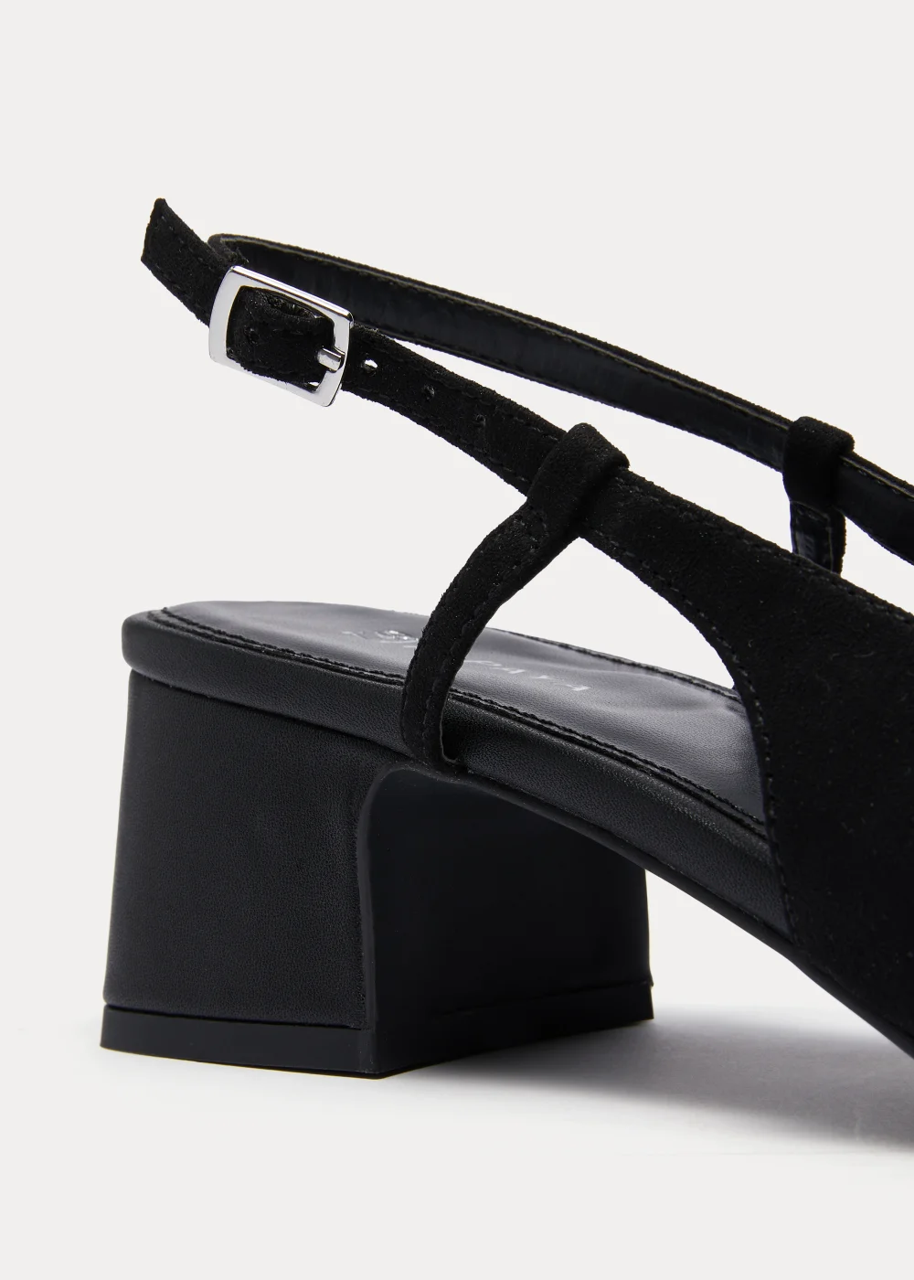 Black Toe Cap Block Heels - Size 3 Image 2