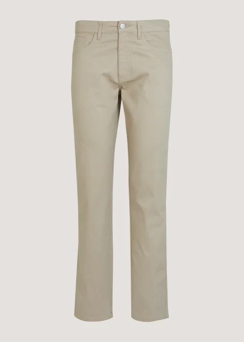 Stone Textured Chino Trousers - 30 Waist Regular Image 5
