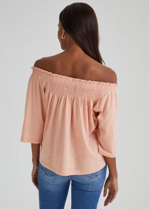Papaya Petite Pink Embroidered Bardot Top - 6 Image 2