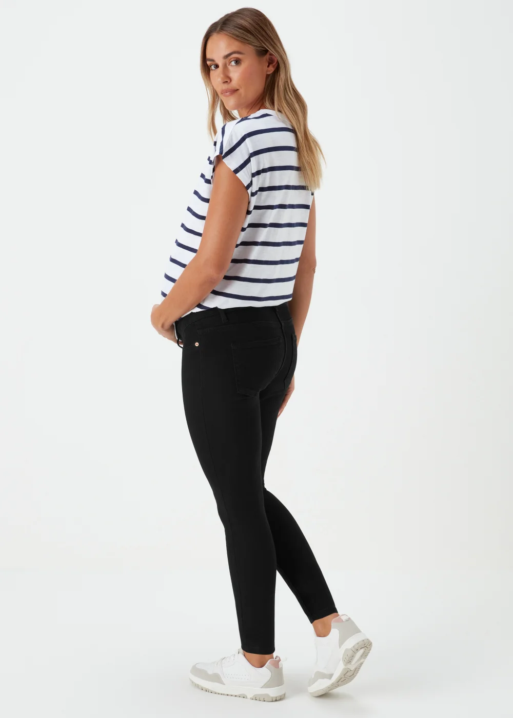 Maternity April Black Over The Bump Skinny Jeans - 8/L29 Image 2