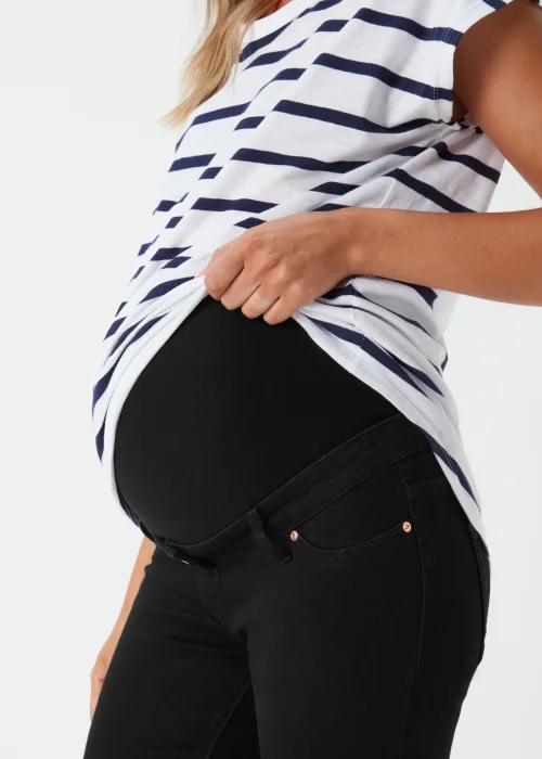 Maternity April Black Over The Bump Skinny Jeans - 8/L29 Image 3