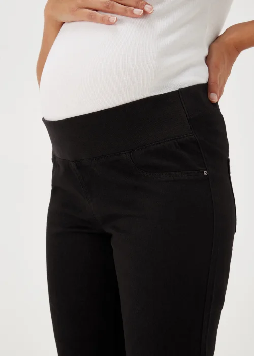 Maternity Rosie Black Under The Bump Jeggings - 8/L29 Image 3