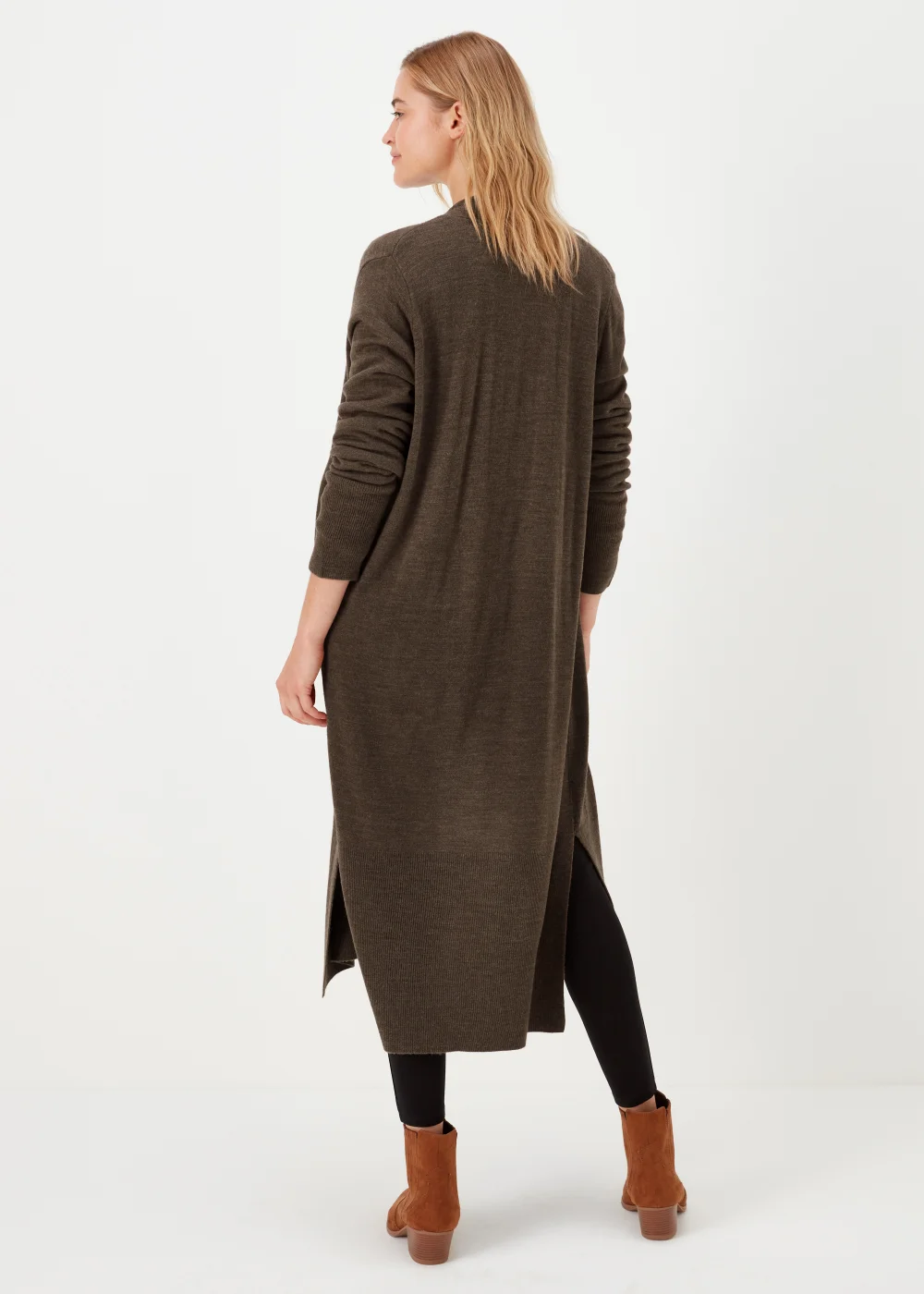 Papaya Petite Brown Longline Cardigan - XS Image 2