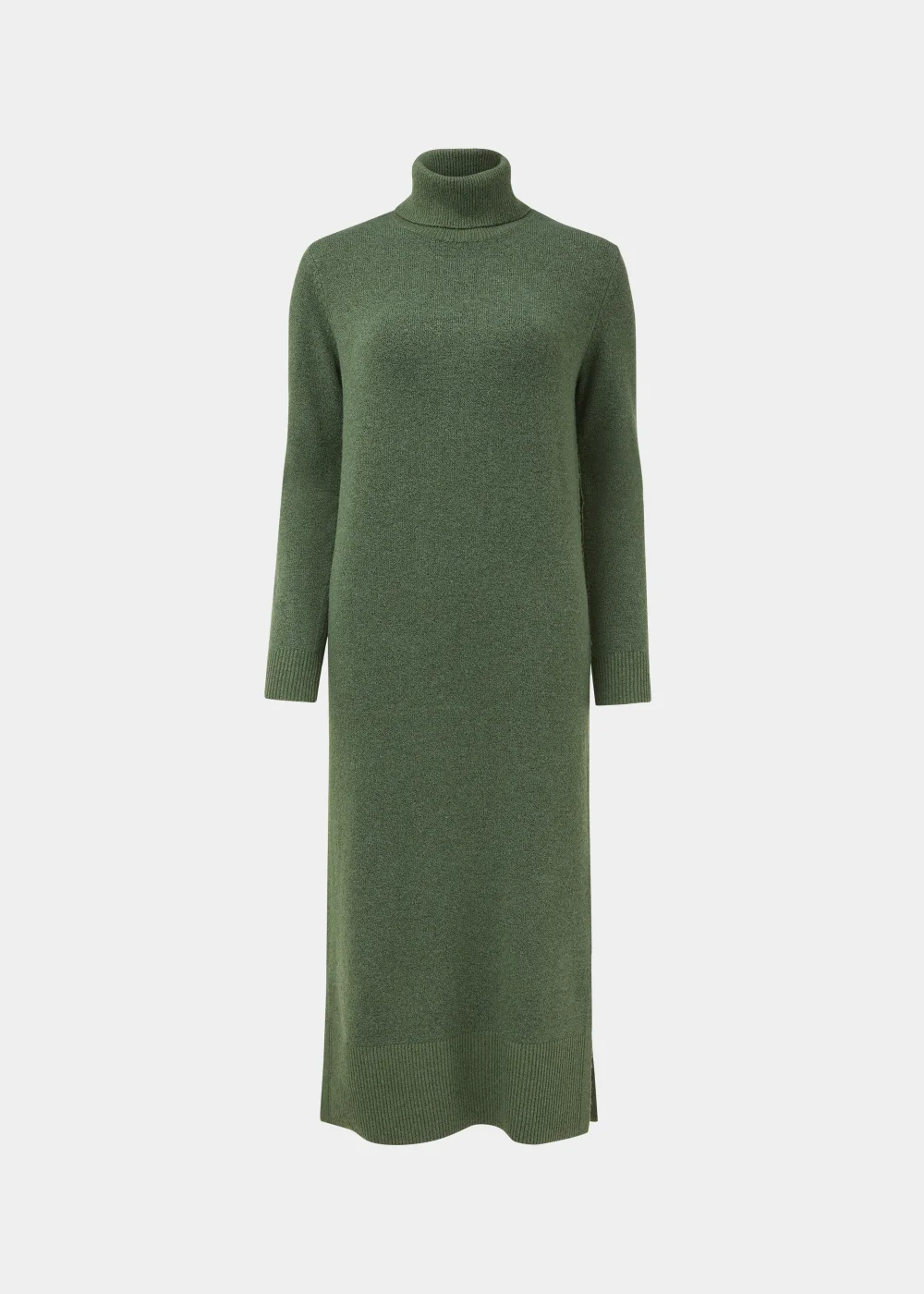 Papaya Petite Green Roll Neck Knitted Dress - XS Image 5